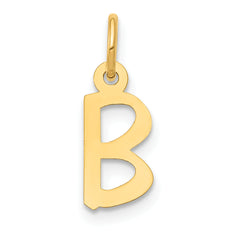 10k Small Slanted Block Initial B Charm