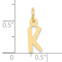 10k Small Slanted Block Initial K Charm