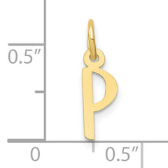 10k Small Slanted Block Initial P Charm