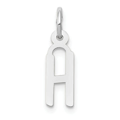 10k White Gold Small Slanted Block Initial H Char