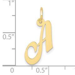 10K Small Fancy Script Initial A Charm