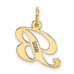 10K Small Fancy Script Initial B Charm