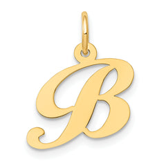 10K Small Fancy Script Initial B Charm