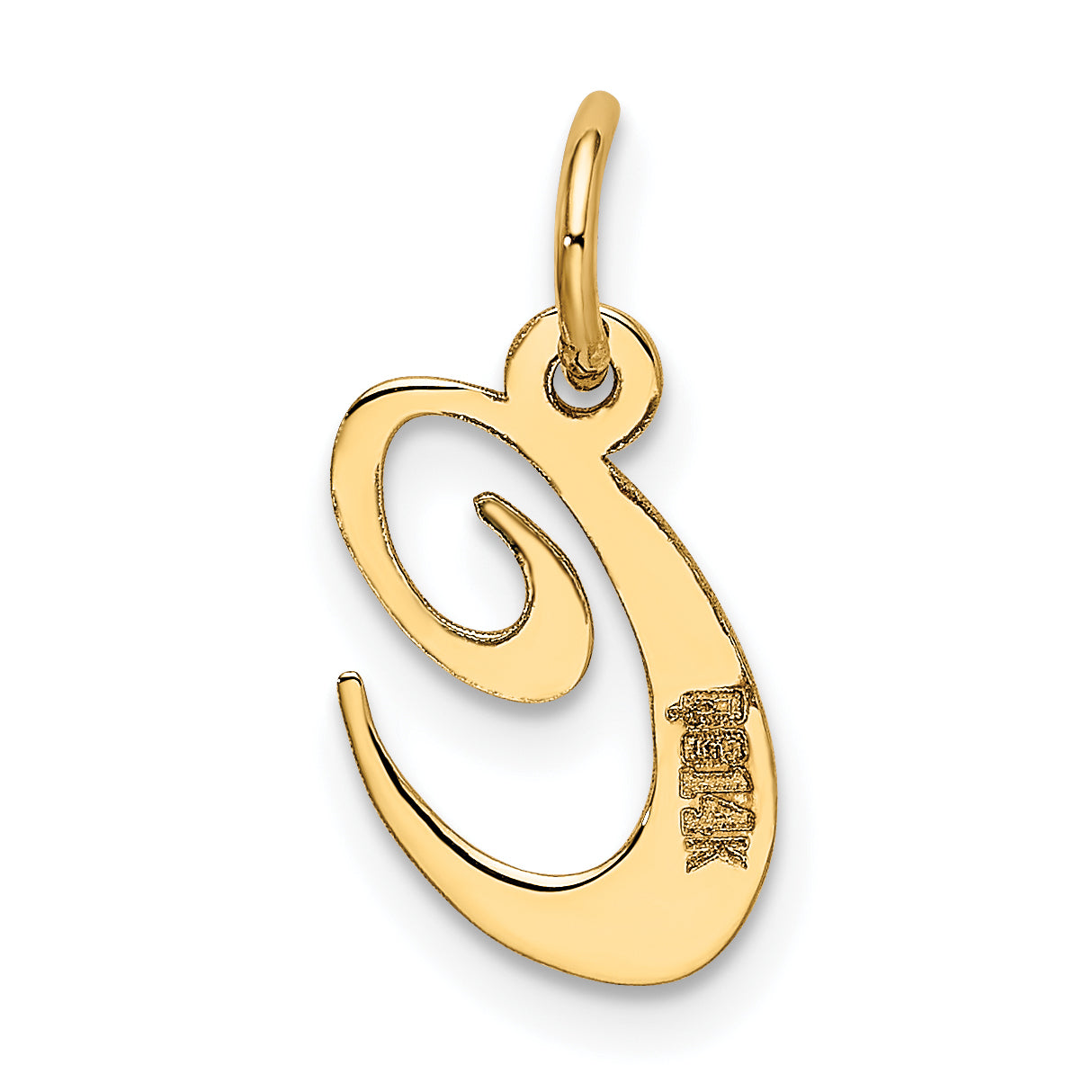 10K Small Fancy Script Initial C Charm