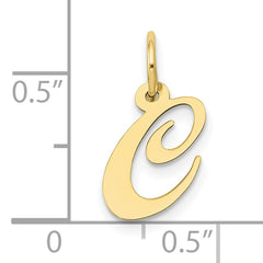 10K Small Fancy Script Initial C Charm