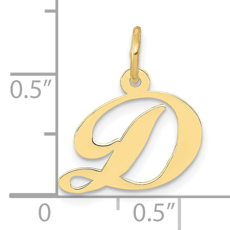 10K Small Fancy Script Initial D Charm