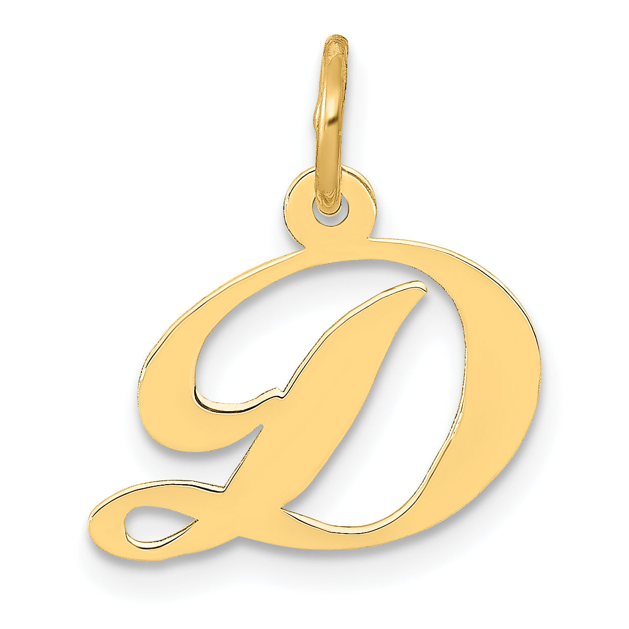 10K Small Fancy Script Initial D Charm