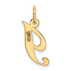 10K Small Fancy Script Initial I Charm