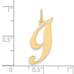 10K Small Fancy Script Initial I Charm