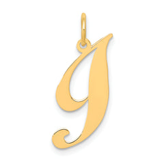 10K Small Fancy Script Initial I Charm