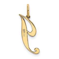 10K Small Fancy Script Initial J Charm