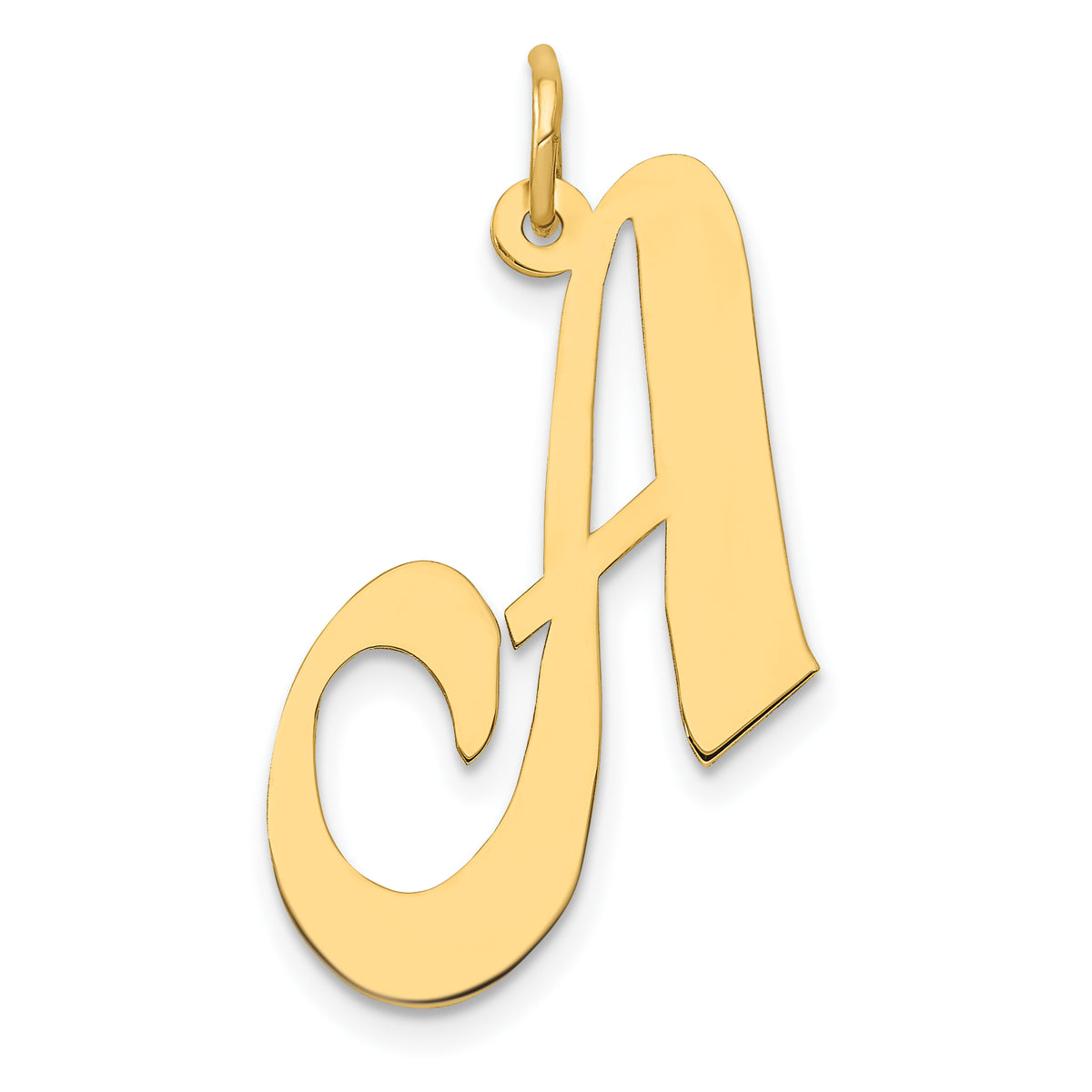 10k Large Fancy Script Letter A Initial Charm