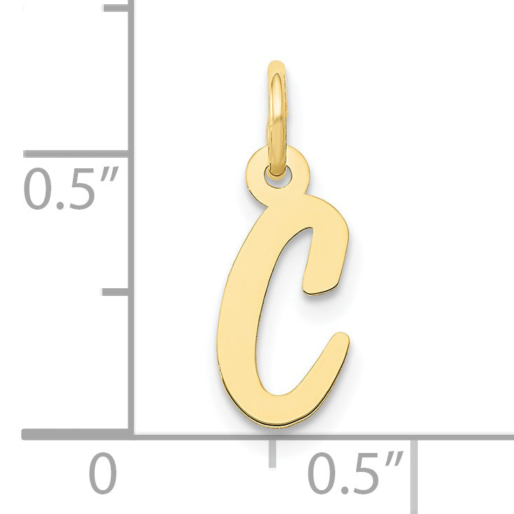 10k Small Script Initial C Charm