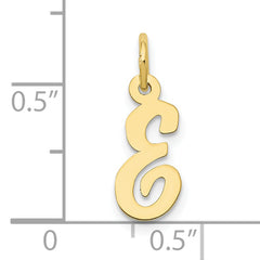 10k Small Script Initial E Charm