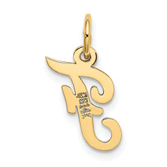 10k Small Script Initial F Charm