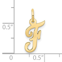 10k Small Script Initial F Charm