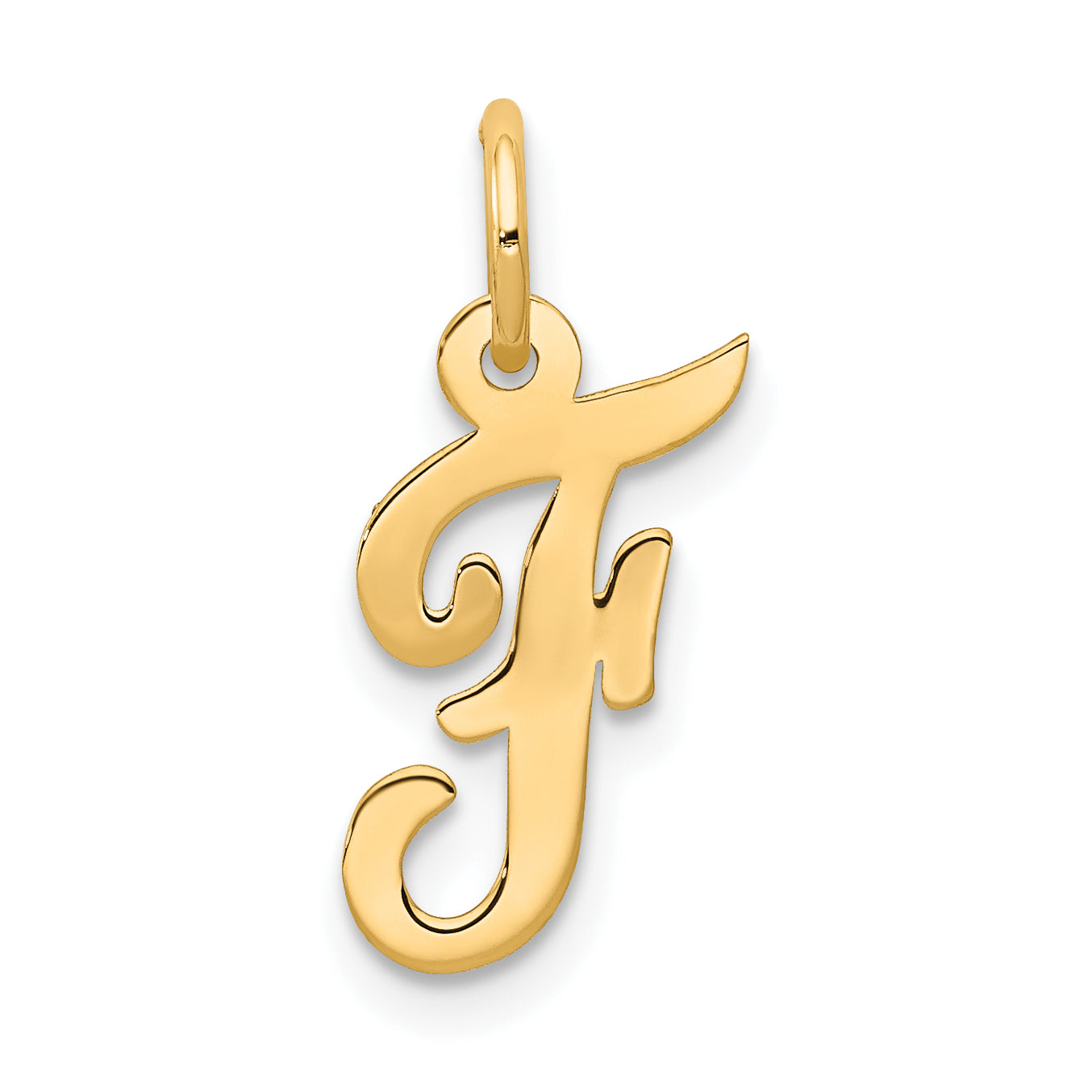 10k Small Script Initial F Charm