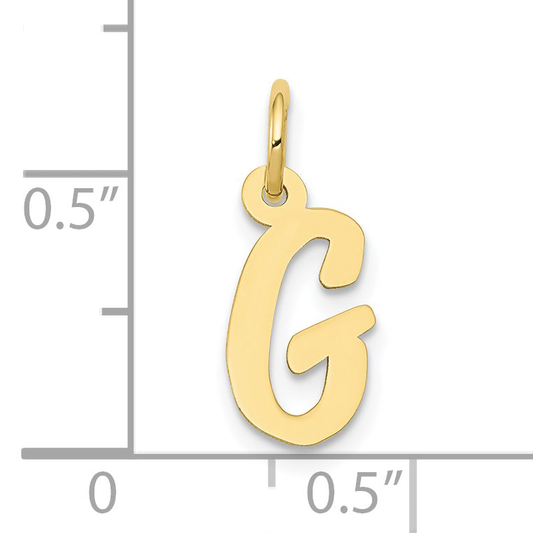 10k Small Script Initial G Charm