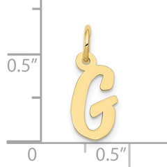 10k Small Script Initial G Charm