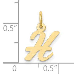 10k Small Script Initial H Charm