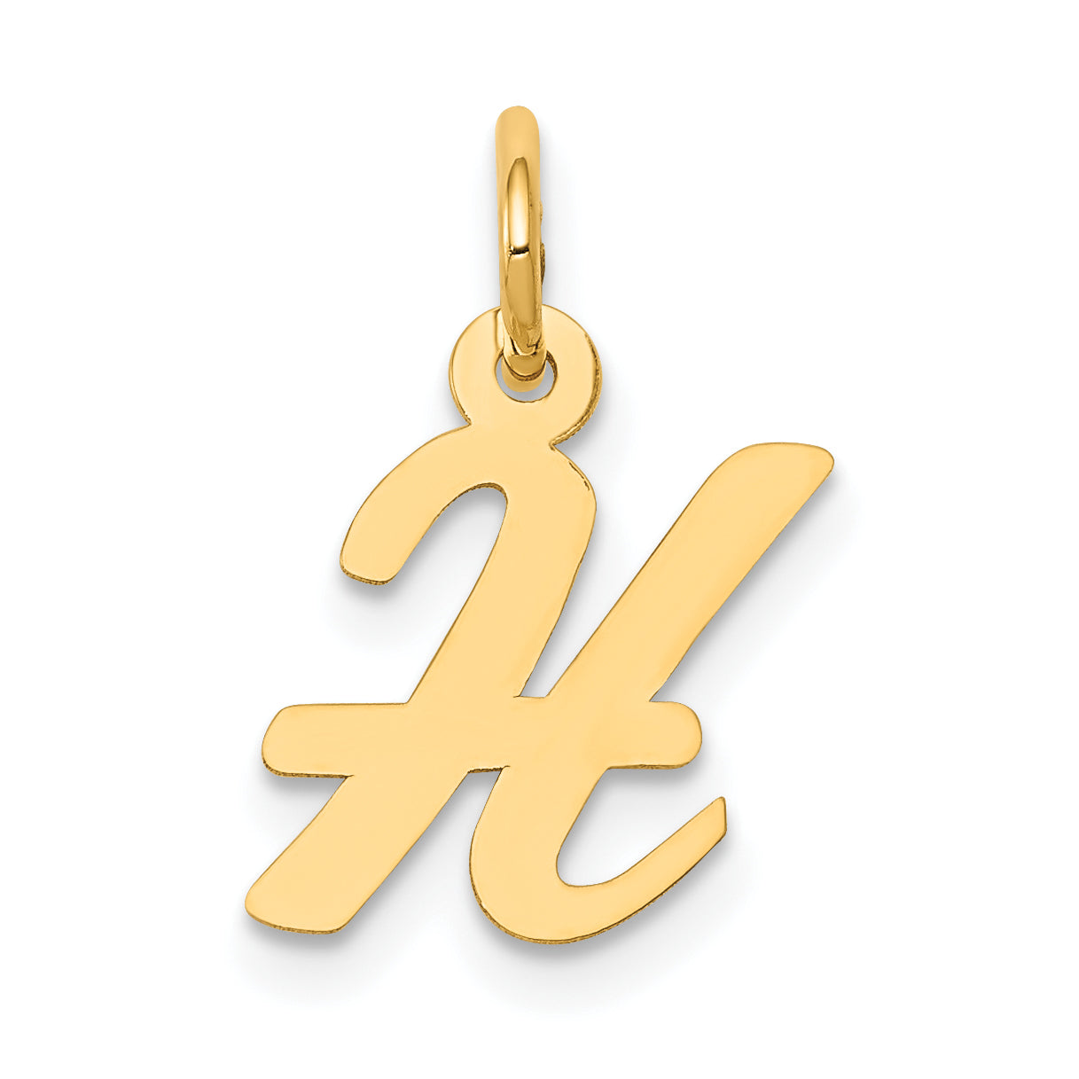 10k Small Script Initial H Charm