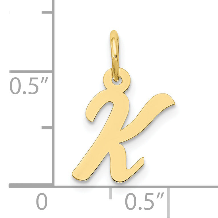 10k Small Script Initial K Charm