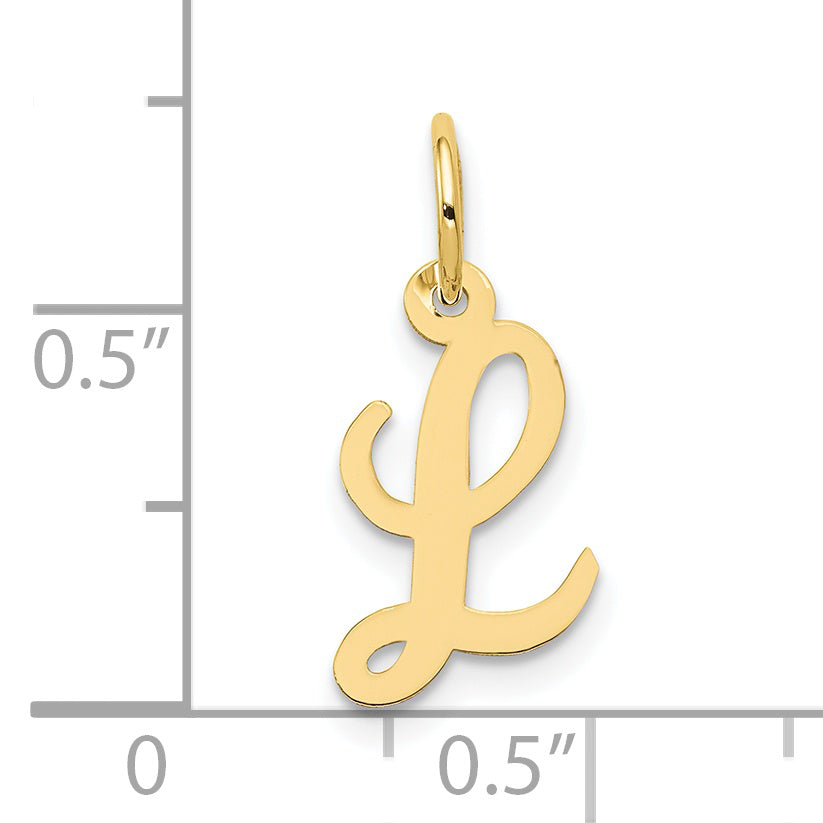 10k Small Script Initial L Charm