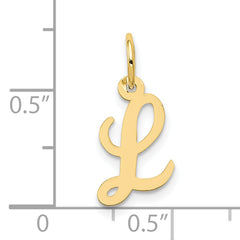 10k Small Script Initial L Charm