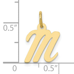 10k Small Script Initial M Charm