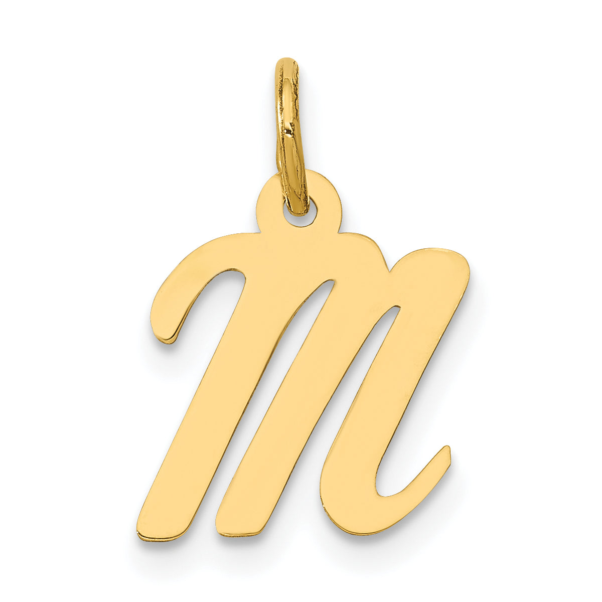 10k Small Script Initial M Charm