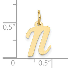 10k Small Script Initial N Charm