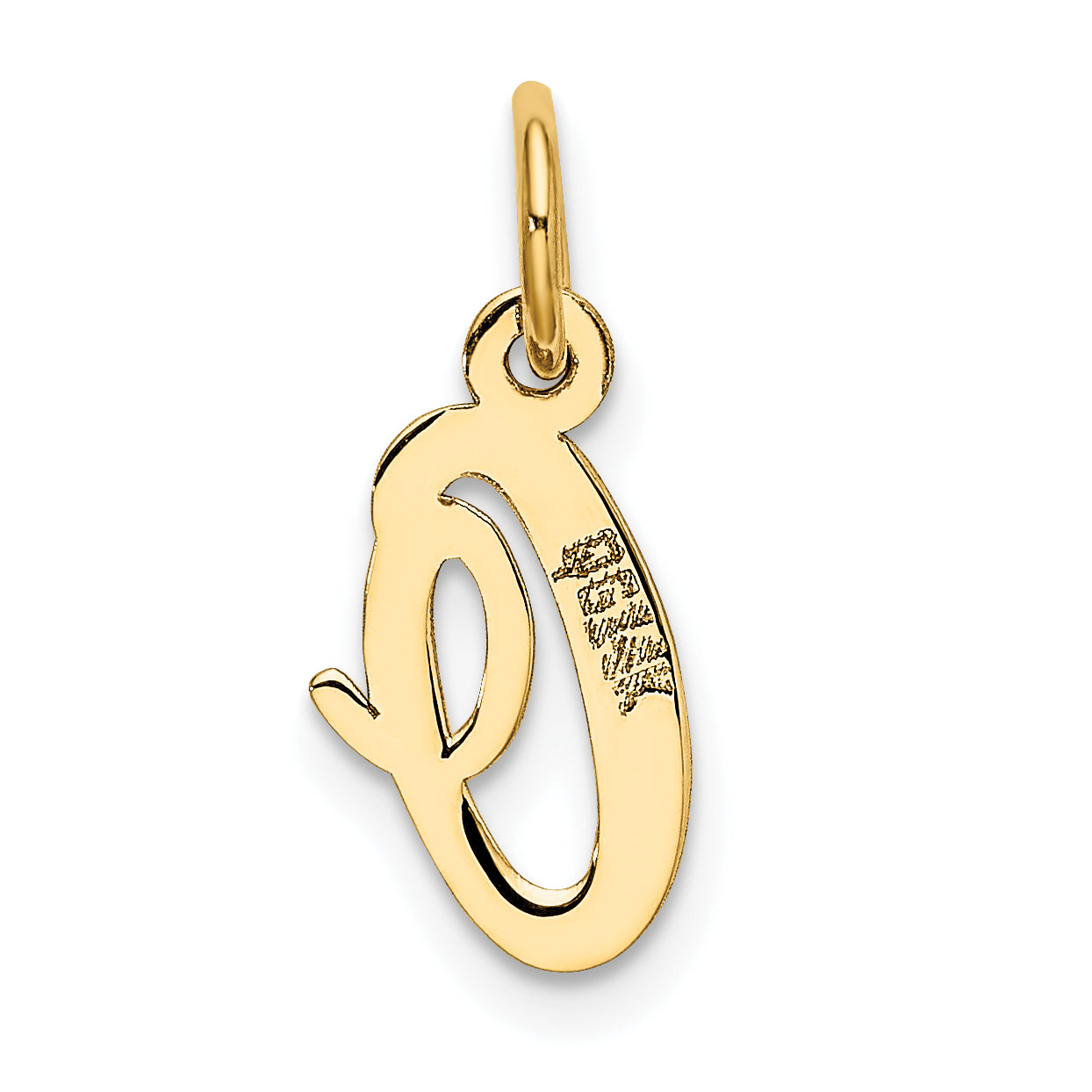 10k Small Script Initial O Charm