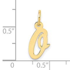 10k Small Script Initial O Charm