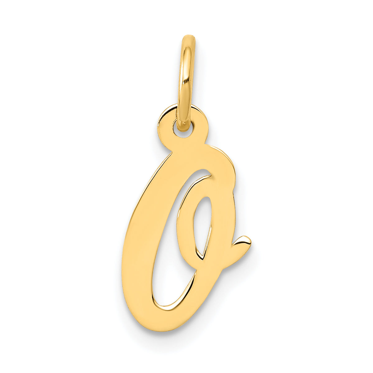 10k Small Script Initial O Charm