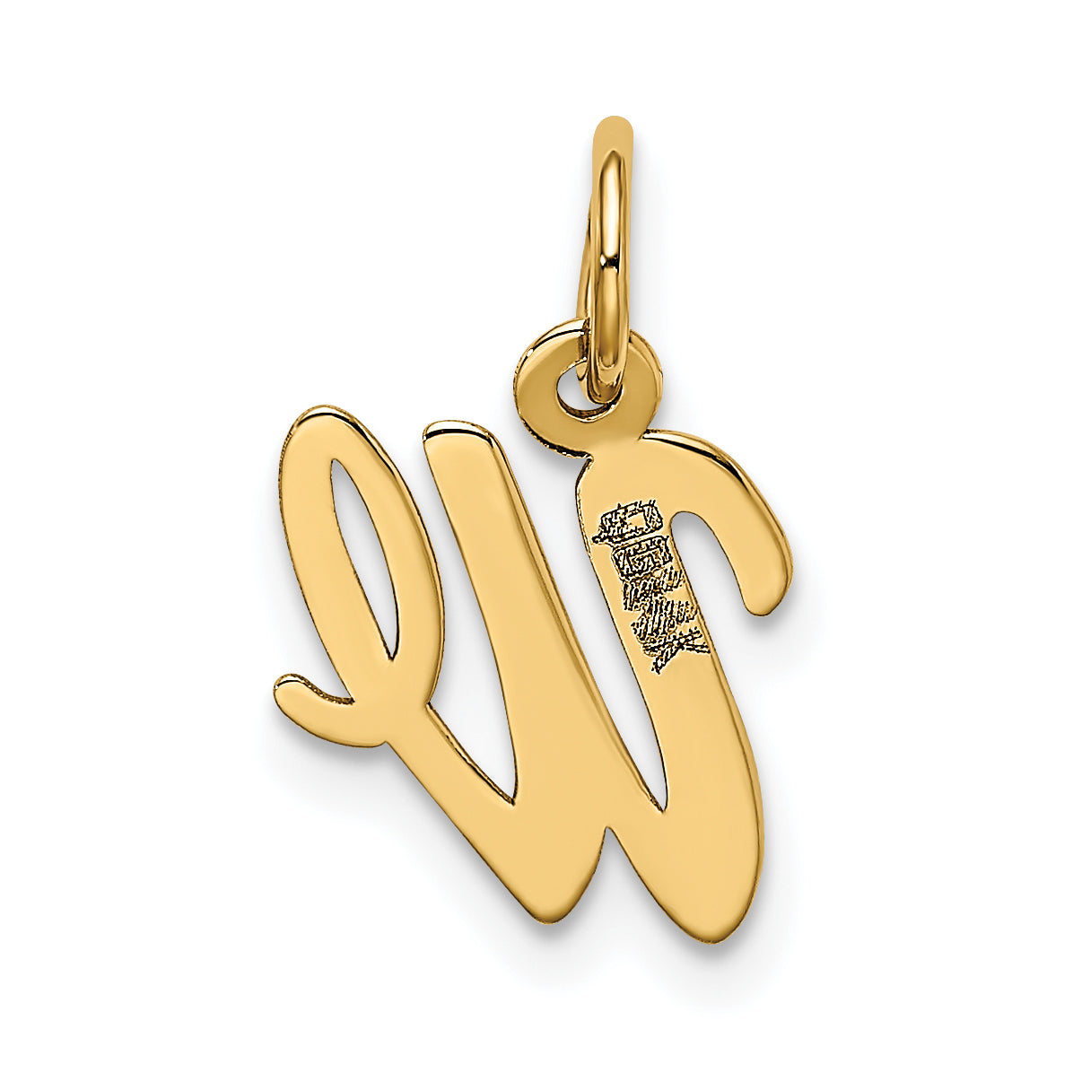 10k Small Script Initial W Charm