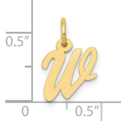 10k Small Script Initial W Charm