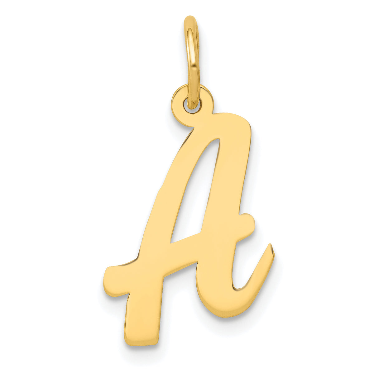 10K Medium Script Letter A Initial Charm