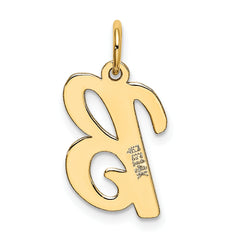 10K Medium Script Letter B Initial Charm