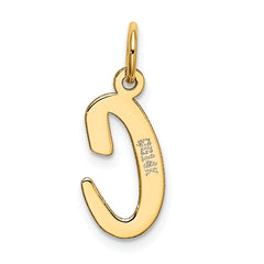 10K Medium Script Letter C Initial Charm