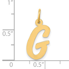 10K Medium Script Letter G Initial Charm