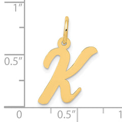 10K Medium Script Letter K Initial Charm