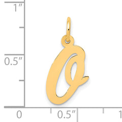 10K Medium Script Letter O Initial Charm