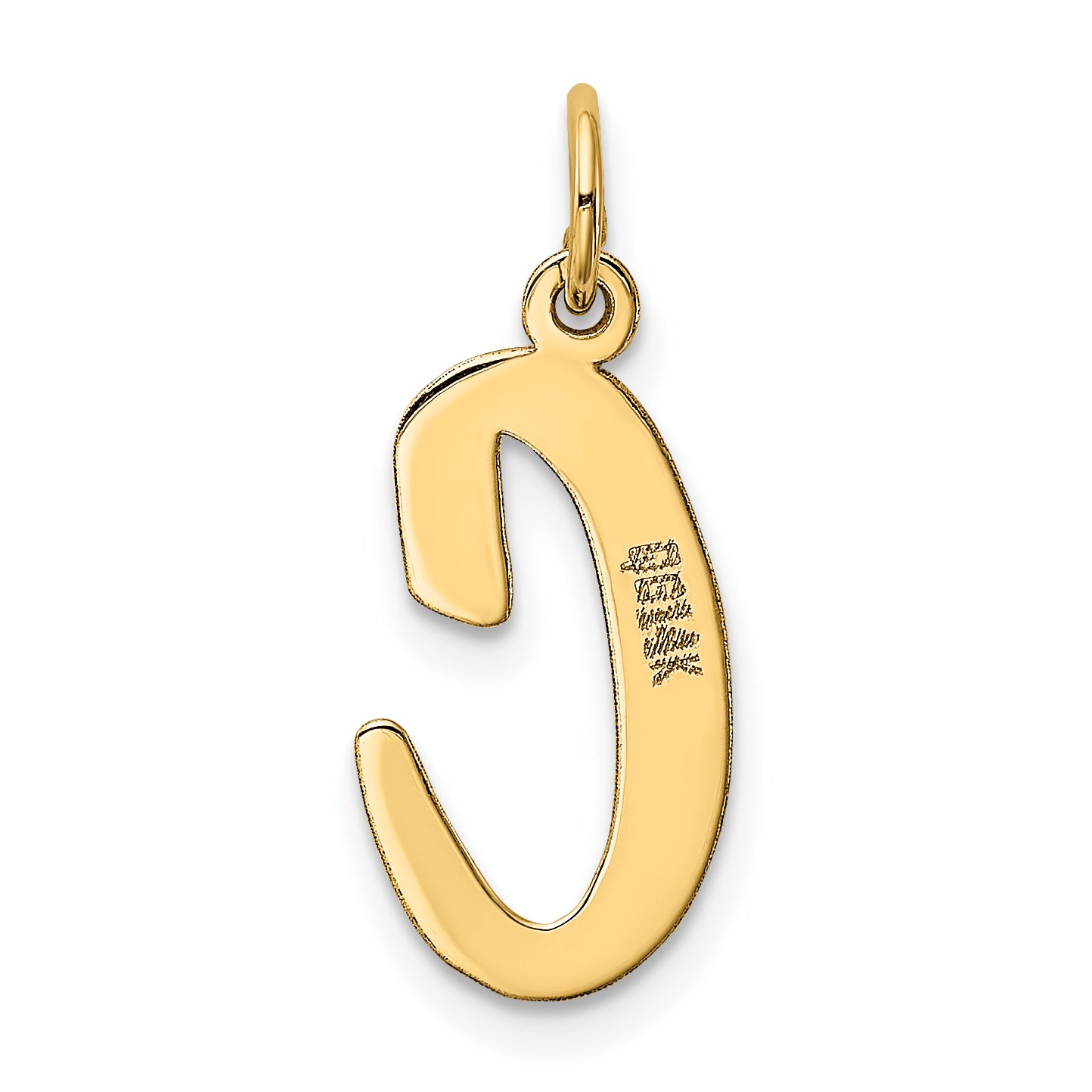 10k Large Script Letter C Initial Charm