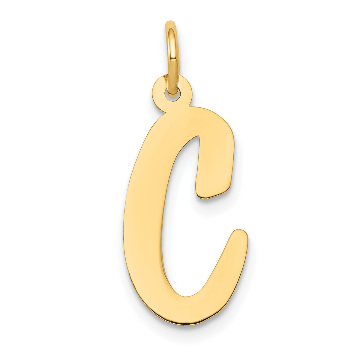 10k Large Script Letter C Initial Charm