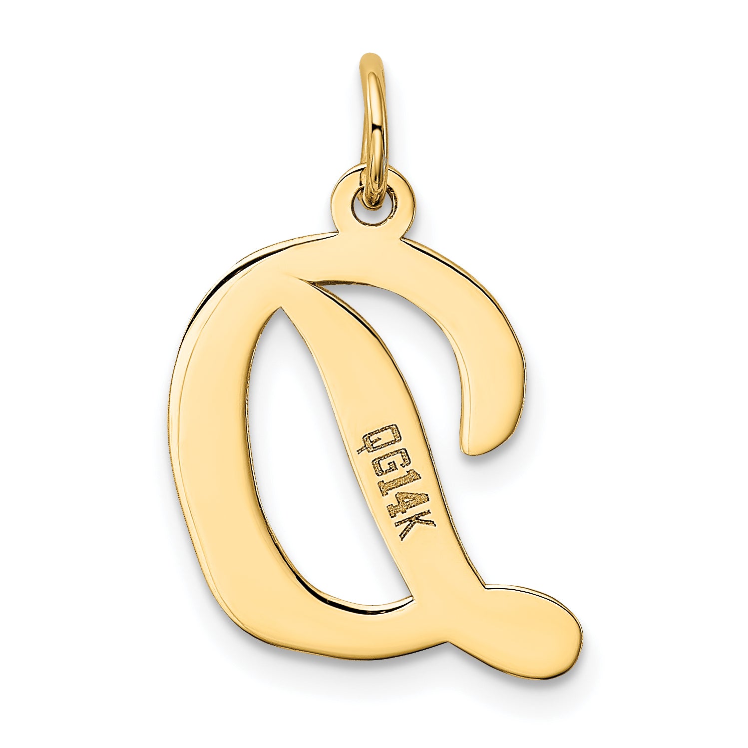 10k Large Script Letter D Initial Charm