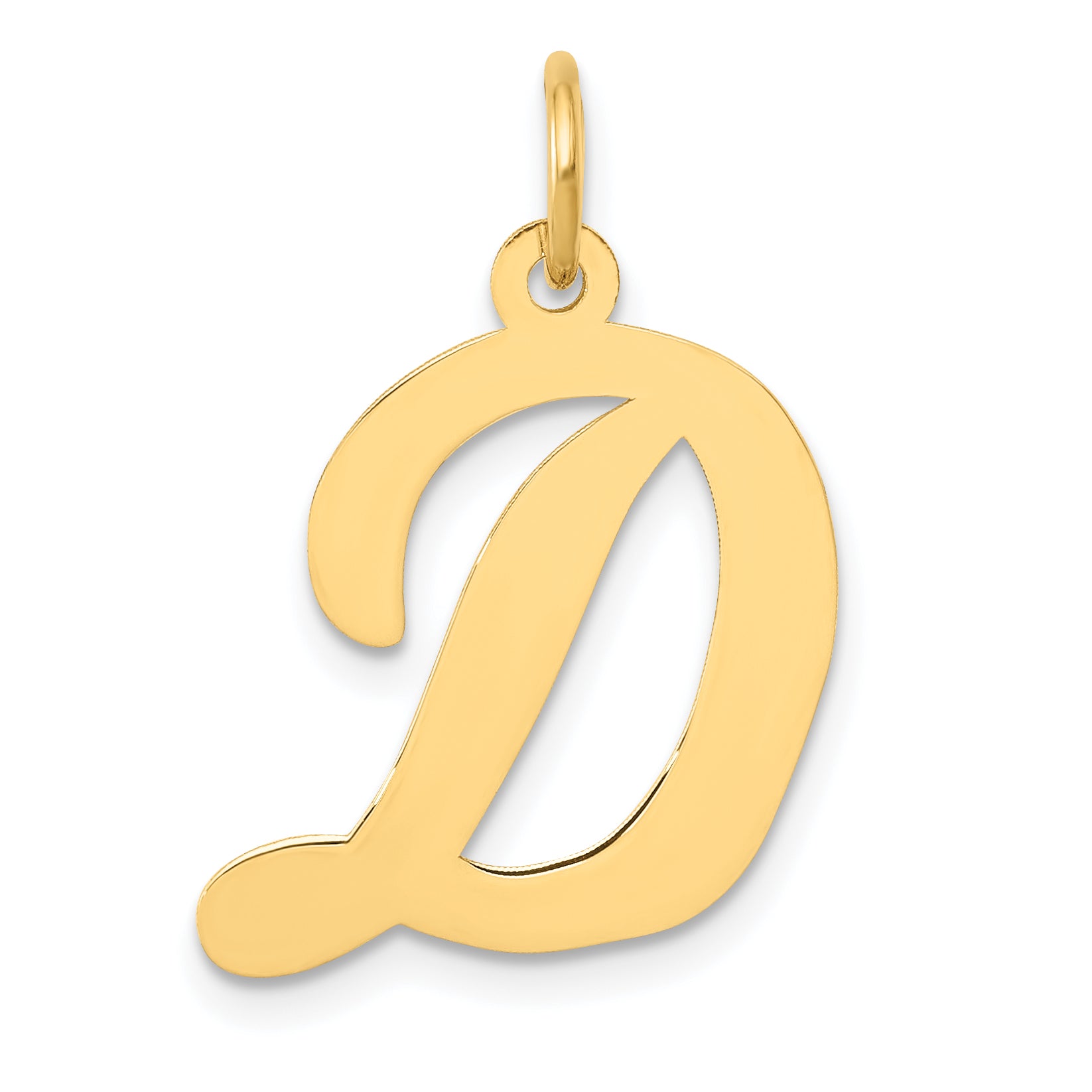 10k Large Script Letter D Initial Charm