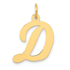 10k Large Script Letter D Initial Charm