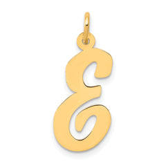 10k Large Script Letter E Initial Charm