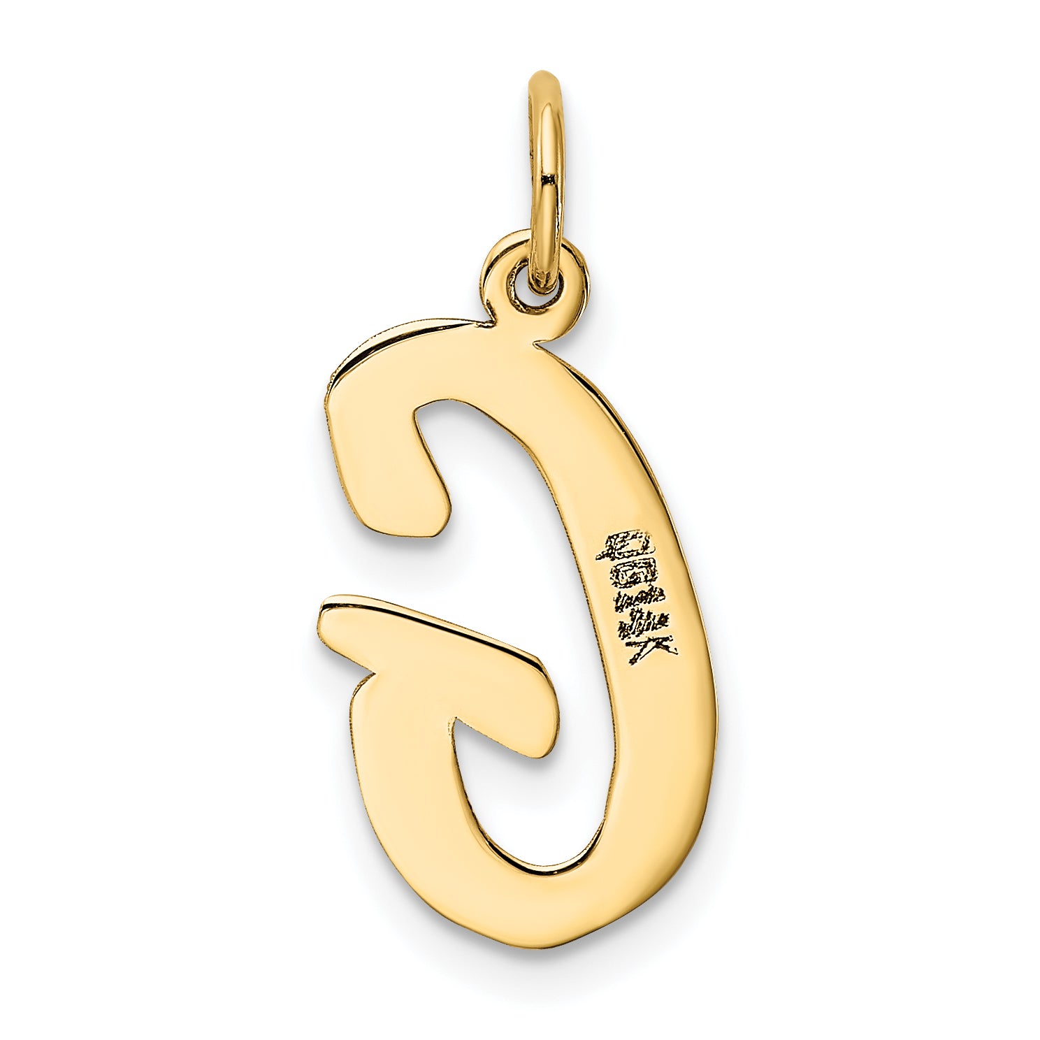 10k Large Script Letter G Initial Charm