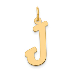 10k Large Script Letter J Initial Charm